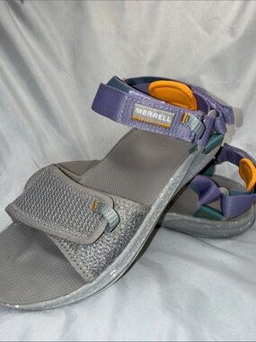 Merrell Gray, Purple & Orange Women's Outdoor Sport Sandals